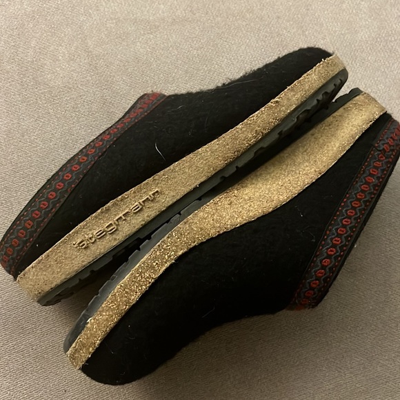 STEGMANN~The Original 108 Clog black wool slip on clogs - Picture 5 of 8